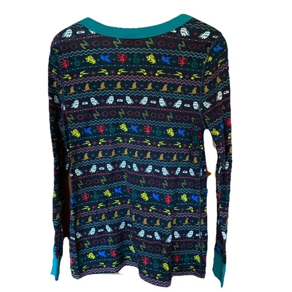 Harry Potter Pajama Long John Top Adult Sz Large Wizard Organic Hanna Andersson - Picture 5 of 10